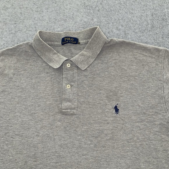 Polo Ralph Lauren Polo Shirt Mens 2XL Tall Gray Short Sleeve Classic Fit Cotton - Picture 3 of 15